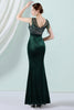 Load image into Gallery viewer, Dark Green Mermaid Bateau Neck Prom Dress