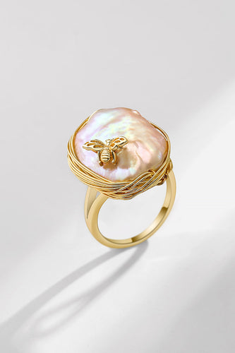 Baroque Shaped Pearl Ring