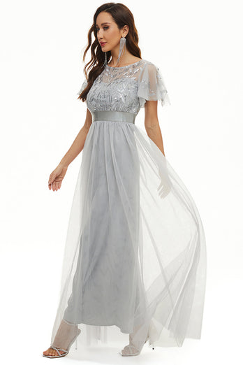 Sequins Tulle Mother of Bride Dress