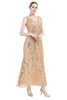 Load image into Gallery viewer, Sequin V-neck Midi 1920s Flapper Dress