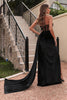 Load image into Gallery viewer, Simple Black Mermaid Long Prom Dress with Slit_2