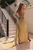 Load image into Gallery viewer, Simple Golden Mermaid Long Prom Dress with Slit_2