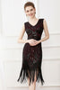 Load image into Gallery viewer, Fringes Glitter Flapper Dress with Sleeveless