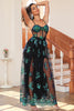 Load image into Gallery viewer, Dark Green Sparkly Long Prom Dress with Sequins