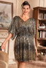 Load image into Gallery viewer, Golden Sparkly 1920s Dress with Sequins