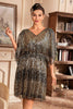 Load image into Gallery viewer, Golden Sparkly 1920s Dress with Sequins