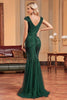 Load image into Gallery viewer, Dark Green Mermaid Sequins Formal Dress