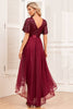 Load image into Gallery viewer, Burgundy High-low A-line Formal Dress with Sequins