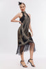 Load image into Gallery viewer, Glitter Halter Fringes Gatsby Dress with Sleeveless