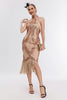 Load image into Gallery viewer, Glitter Halter Fringes Gatsby Dress with Sleeveless