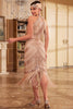 Load image into Gallery viewer, Champagne Glitter Halter Fringes 1920s Dress with Sleeveless