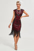 Load image into Gallery viewer, Sparkly Black Beaded Fringed 1920s Gatsby Dress