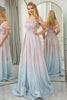 Load image into Gallery viewer, Blush A Line Off the Shoulder Long Prom Dress With Pleats