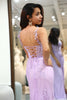 Load image into Gallery viewer, Lilac Mermaid Long Corset Appliqued Prom Dress With Slit