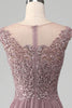 Load image into Gallery viewer, A-Line Beaded Blush Prom Dress