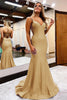 Load image into Gallery viewer, Black Spaghetti Straps Simple Mermaid Prom Dress