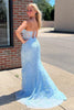 Load image into Gallery viewer, Light Blue Strapless Prom Dress with Appliques_2