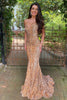 Load image into Gallery viewer, Sparkly Dark Green Sequins Mermaid Sweetheart Long Prom Dress