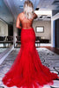 Load image into Gallery viewer, Fuchsia Spaghetti Straps Appliques Prom Dress