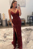 Load image into Gallery viewer, Sparkly Dark Red Sequins Long Prom Dress with Slit