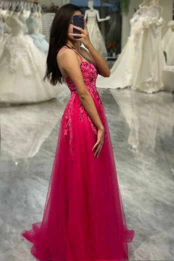 Fuchsia tulle outlet dress