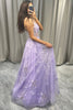 Load image into Gallery viewer, Elegant Purple A Line Tulle Long Prom Dress With Appliques