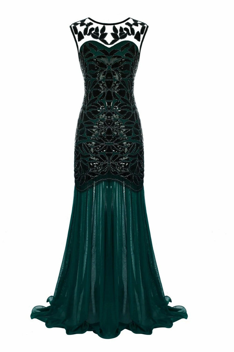 Load image into Gallery viewer, Vintage Sequins Banquet Evening 1920s Dress