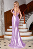 Load image into Gallery viewer, Stunning Royal Blue Mermaid Spaghetti Straps Corset Prom Dress with Split Front