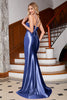 Load image into Gallery viewer, Stunning Orange Mermaid Spaghetti Straps Corset Prom Dress with Split Front