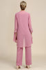 Load image into Gallery viewer, Blush Long Sleeves 3 Piece Mother of the Bride Pant Suits