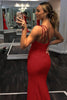 Load image into Gallery viewer, Red One Shoulder Sequins Mermaid Prom Dress with Slit