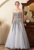 Load image into Gallery viewer, Grey Beading Sparkly Mother of Bride Dress