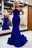 Load image into Gallery viewer, Coral Sequins Mermaid Long Prom Dress