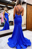 Load image into Gallery viewer, Black Spaghetti Straps Simple Mermaid Prom Dress