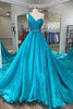 Load image into Gallery viewer, One Shoulder A Line Prom Dress with Beading Waist