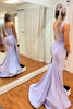 Load image into Gallery viewer, Mermaid One Shoulder Lilac Long Prom Dress with Ruffles