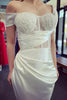 Load image into Gallery viewer, Off The Shoulder Sparkly White Corset Prom Dress