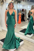 Load image into Gallery viewer, Mermaid Halter Dark Green Long Prom Dress