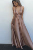 Load image into Gallery viewer, Halter Blush Satin Long Prom Dress