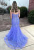 Load image into Gallery viewer, Purple Mermaid Long Prom Dress with Appliques