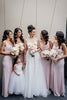 Load image into Gallery viewer, Pink Sheath Spaghetti Straps Long Bridesmaid Dress