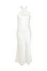 Load image into Gallery viewer, Ivory Sheath Halter Neck Backless Ankle-Length Bridesmaid Dress