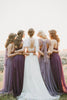 Load image into Gallery viewer, Dusty Rose A-Line Covertible Pleated Tulle Long Bridesmaid Dress