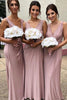 Load image into Gallery viewer, Pink Fitted Spandex Draped Long Bridesmaid Dress