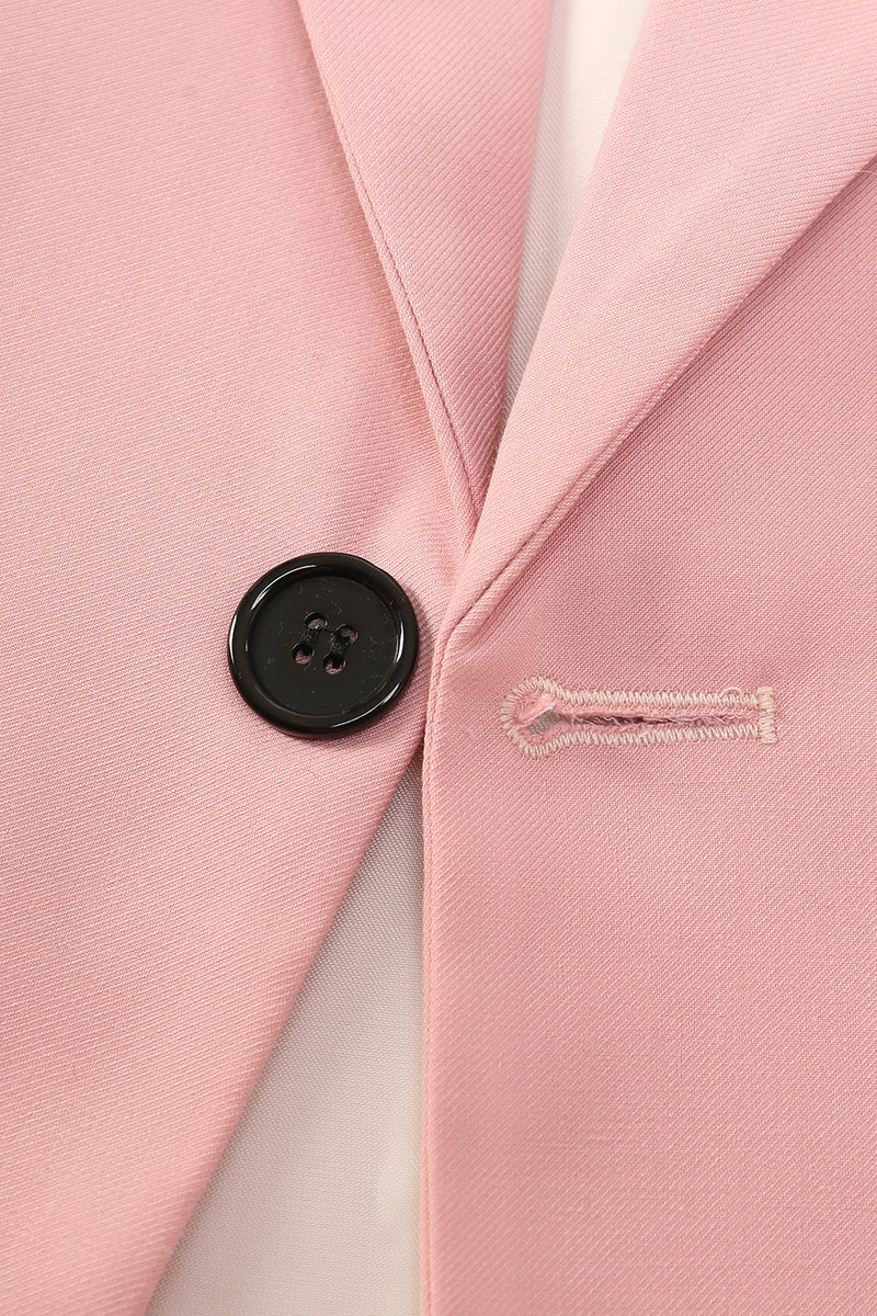 Load image into Gallery viewer, 2 Piece Peak Lapel Grey Pink One Button Men&#39;s Prom Suits