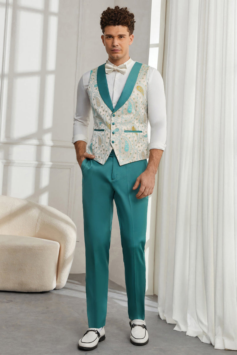 Load image into Gallery viewer, Shawl Lapel One Button Light Green 3 Piece Men&#39;s Homecoming Suits