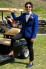 Load image into Gallery viewer, Royal Blue Shawl Lapel Men&#39;s Prom Blazer