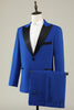 Load image into Gallery viewer, Slim Fit Peak Lapel One Button Blue Men&#39;s Prom Suits