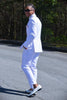 Load image into Gallery viewer, White Peak Lapel 2 Piece Prom Wedding Suits