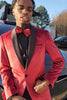 Load image into Gallery viewer, Red Shawl Lapel Prom Homecoming Blazer